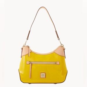 Dooney & Bourke Yellow Patent Leather Hobo Bag EUC with COA